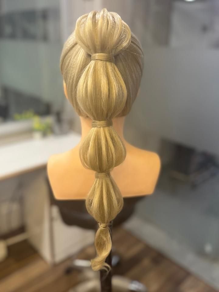 Styled bubble braid